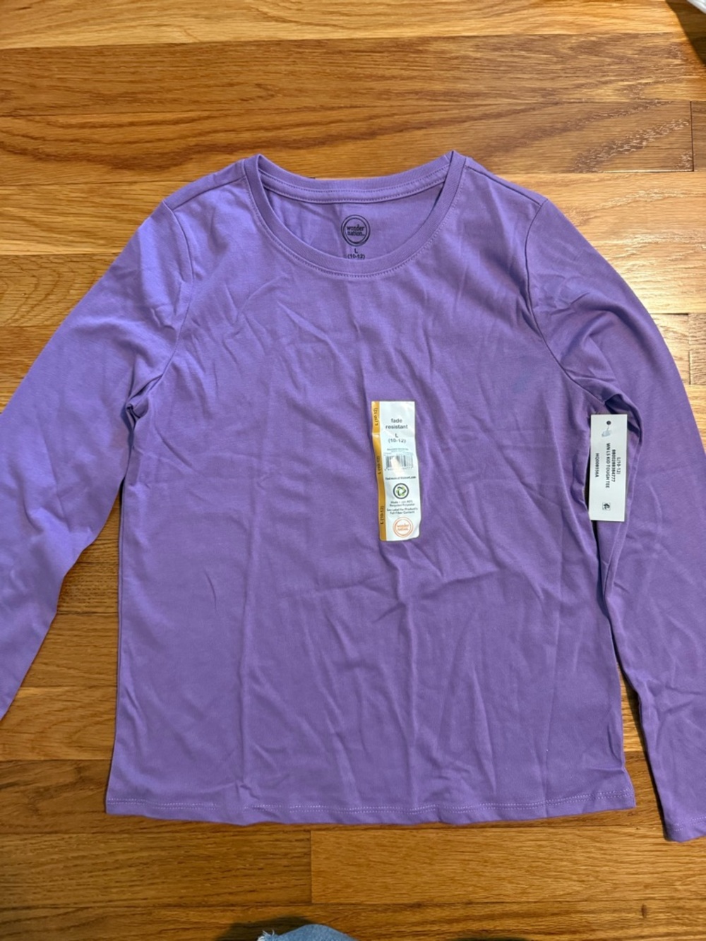 wonder nation Lavender Crewneck Long Sleeve Tee